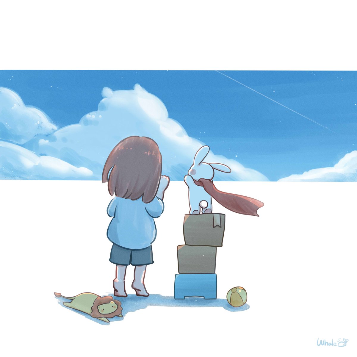 Whale5511's tweet photo. Sky。

#插圖   #イラスト #drawing https://t.co/WaKahsl7NL