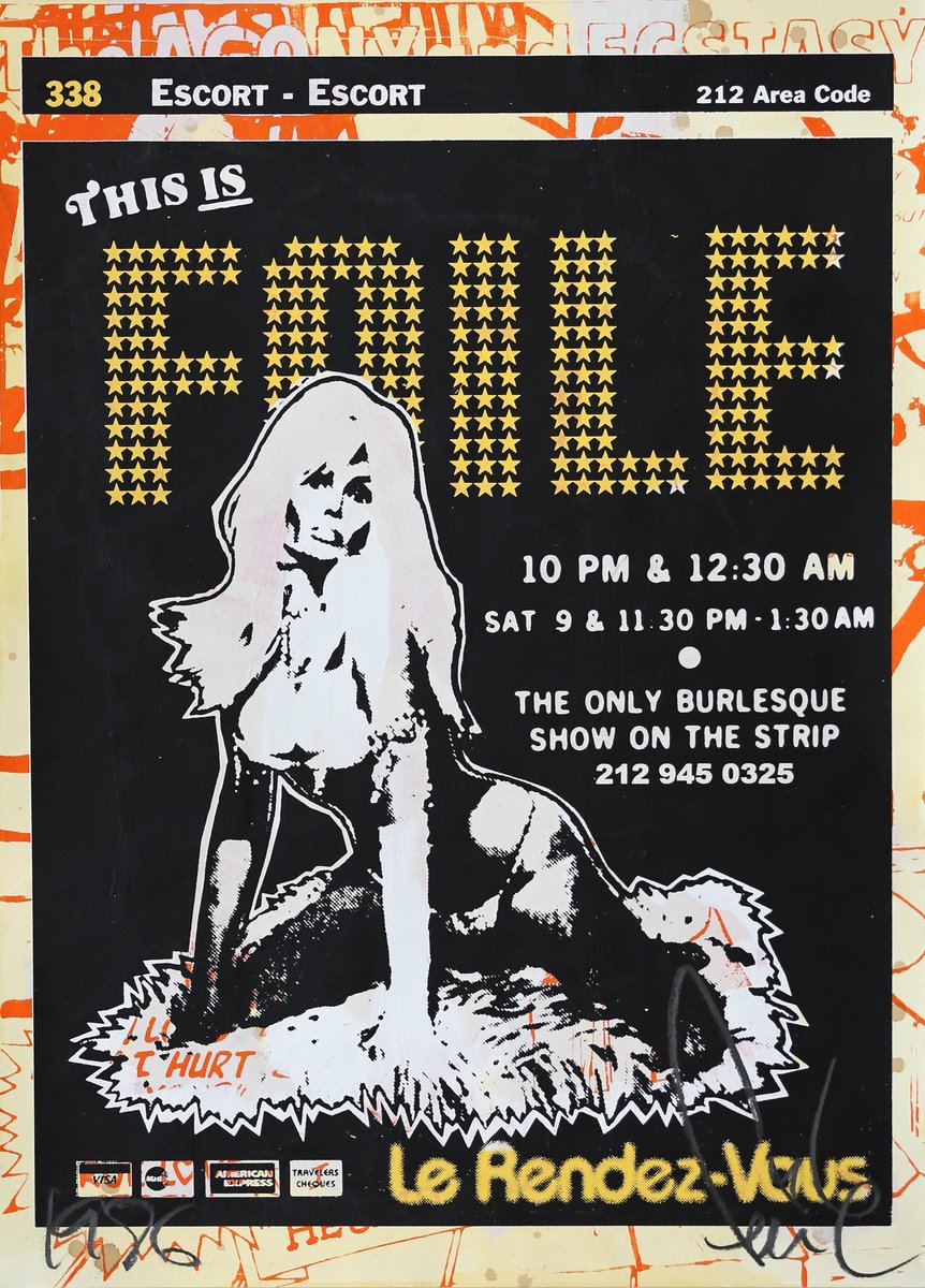 AddictedGallery's tweet image. &quot;Everything you dream of, But never can possess
Nothing&apos;s what it seems, Welcome to Burlesque.&quot;
~ Welcome to Burlesque, Cher, 2010
Get Your Art Fix!
&quot;This Is Faile In Yellow&quot; by FAILE, 2008 bit.ly/2LHoGJv
#FAILE #popculture #pulpculture #burlesque #senuality #artgallery