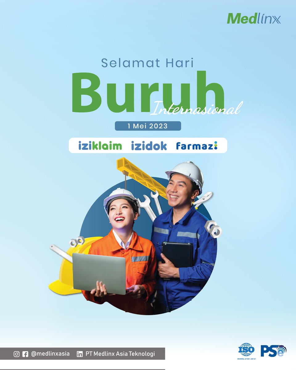 FarmaziID's tweet photo. Selamat hari buruh internasional! Mari sama-sama bersemangat dalam merajut kebersamaan pekerja dan pengusaha untuk meningkatkan hubungan industrial yang harmonis. 

#medlinx #izidok #iziklaim #farmazi #HariBuruh #HariBuruh2023 #MayDay https://t.co/XozO02layt