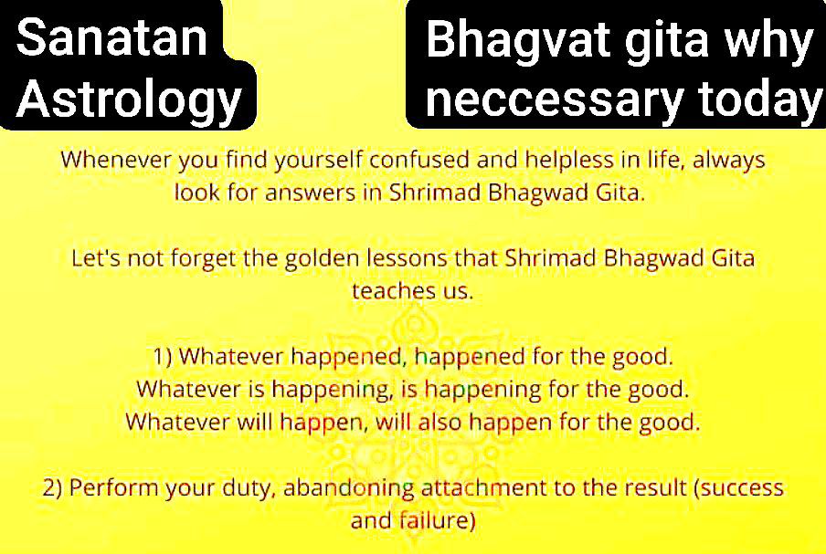Bhagwat gita why necessary
#geethagovindam #gyan #bhagvatgita 
#india #sanatnihindu #SanatanaDharma #youthdevelopment #guide #selfimprovement 

Don't rely on luck alone because it doesn't work 99% of the time

Talent alone doesn't work without effort most of the time

Self-effort