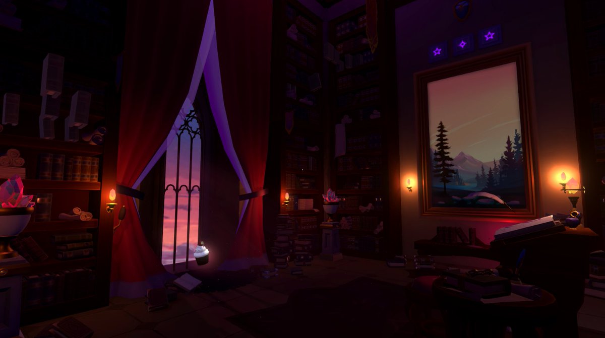 sows631's tweet photo. Screen from my almost completed-mini-game 🧁✨
Small library needs its secrets revealed!
#gamedev #indiedev #unity3d #madewithunity #gamedesign #IndieGameDev #stylized #RealTime https://t.co/BGmMZcdHI1