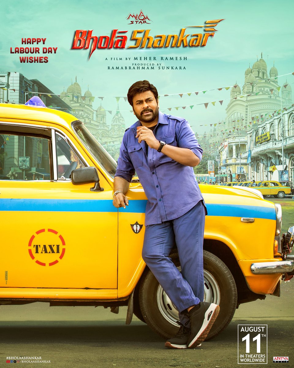 CHIRANJEEVI: ‘BHOLAA SHANKAR’ NEW POSTERS... #BholaaShankar - starring #Chiranjeevi - is 80% complete… Also features #KeerthySuresh and #TamannaahBhatia… 11 Aug 2023 release [#IndependenceDay weekend].

Directed by Meher Ramesh... Produced by Ramabrahmam Sunkara.
#AnilSunkara