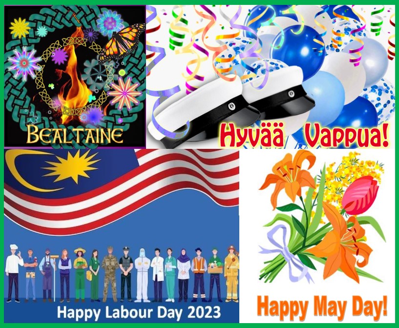 Celebrating May 1st - Whether Roman #Floralis, Irish #Bealtaine, Finnish #Vappua, USA #LabourDay or  #InternationalWorkersDay , whatever your reason and wherever you are today, hope you are enjoying the day off and celebrating #Life and #Labour