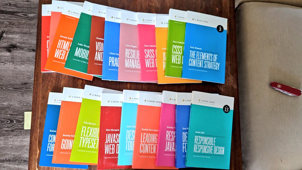 Amys_Kapers's tweet image. So I may have gone a little overboard on @abookapart a couple of weeks ago 🙄🤣