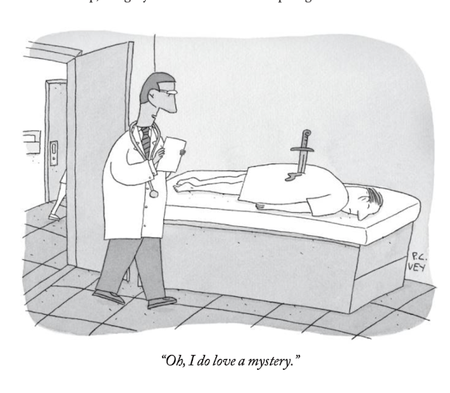 doc_nad's tweet photo. "Oh, I do love a mystery."
P. C. Vey
The New Yorker, September 21, 2015 
National Doctors' Day:  Making the Diagnosis With P. C. Vey https://t.co/SJCEAodxfB #PCVey #Doctor #TheNewYorker https://t.co/HJP6lxvs4N