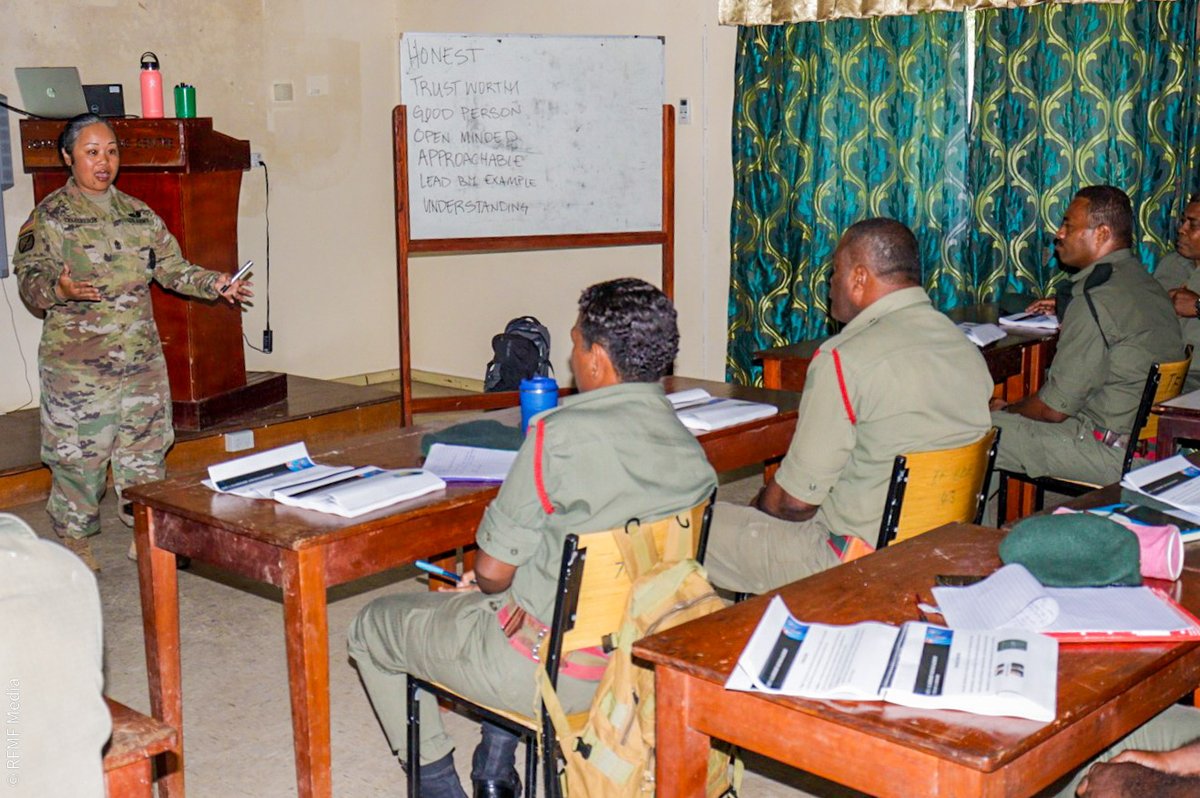 USEmbassySuva's tweet photo. 🇺🇸🪖🇫🇯 Happy to support @Rfmf_Media with a two-week Junior Non-Commissioned Officers Development Course through @NevadaSPP. 

#DYK? Fiji joined the State Partnership Program in 2018 and soldiers recently traveled to Nevada to participate in @NVNationalGuard's Best Warrior Competition!

Read more: https://t.co/DEUanAwxsM

#USwithFiji