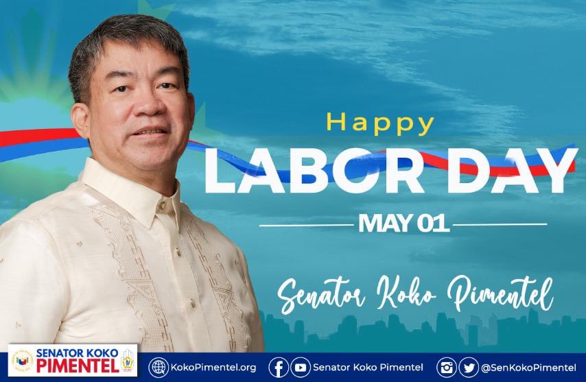 senkokopimentel's tweet photo. Today, we celebrate the contributions &amp; achievements of all the hardworking Filipinos whose labor has helped build &amp; strengthen our nation. Their dedication &amp; commitment create a better world for all of us. Enjoy the day off &amp; take pride in your own hard work and accomplishments! https://t.co/hM7tm36SVS
