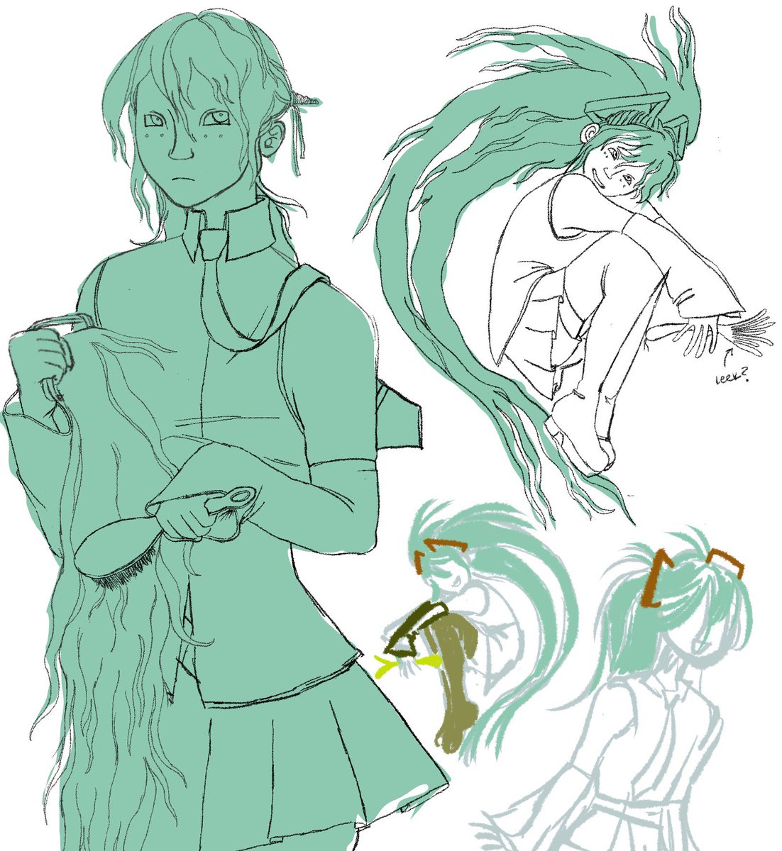 naie1n's tweet photo. idk what leeks look like #HatsuneMiku https://t.co/ax32EfG98s