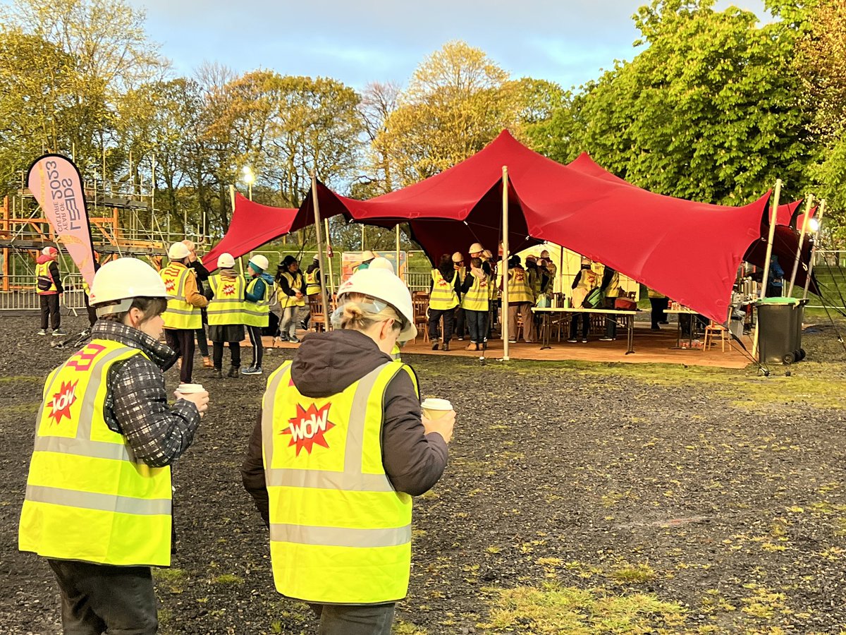 The starts of shift 2 &amp; 3 at WOW Barn. The April showers &amp; the sunrise of May! The portrait studio is open!  <a href="/LEEDS_2023/">LEEDS 2023</a> <a href="/WOWisGlobal/">WOW - Women of the World</a> #TheWOWBarn