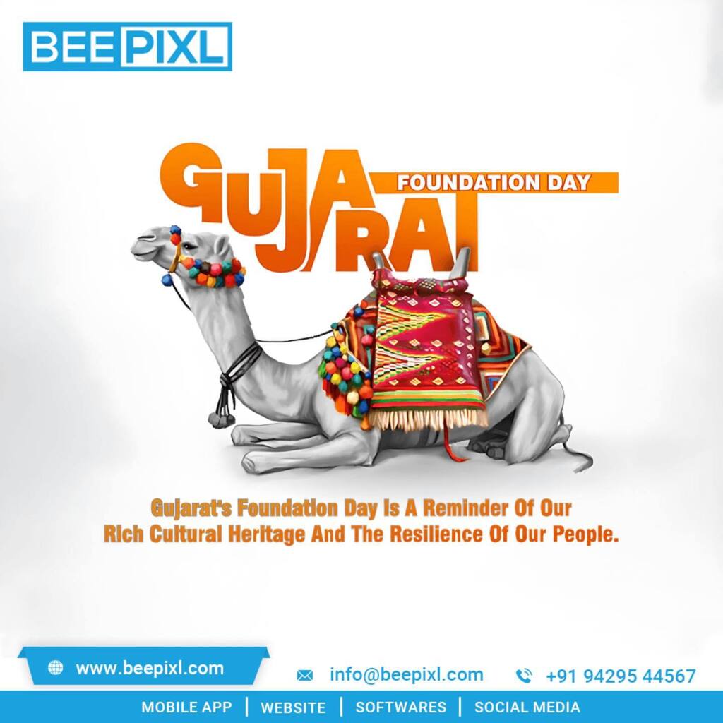 Happy Gujarat Foundation Day! Beepixl is proud to be a part of Gujarat's rich cultural heritage and vibrant community. As a leading IT company, we are committed to supporting Gujarat's growth and development through innovative digital solutions and servi… instagr.am/p/Crr-uppJVSG/