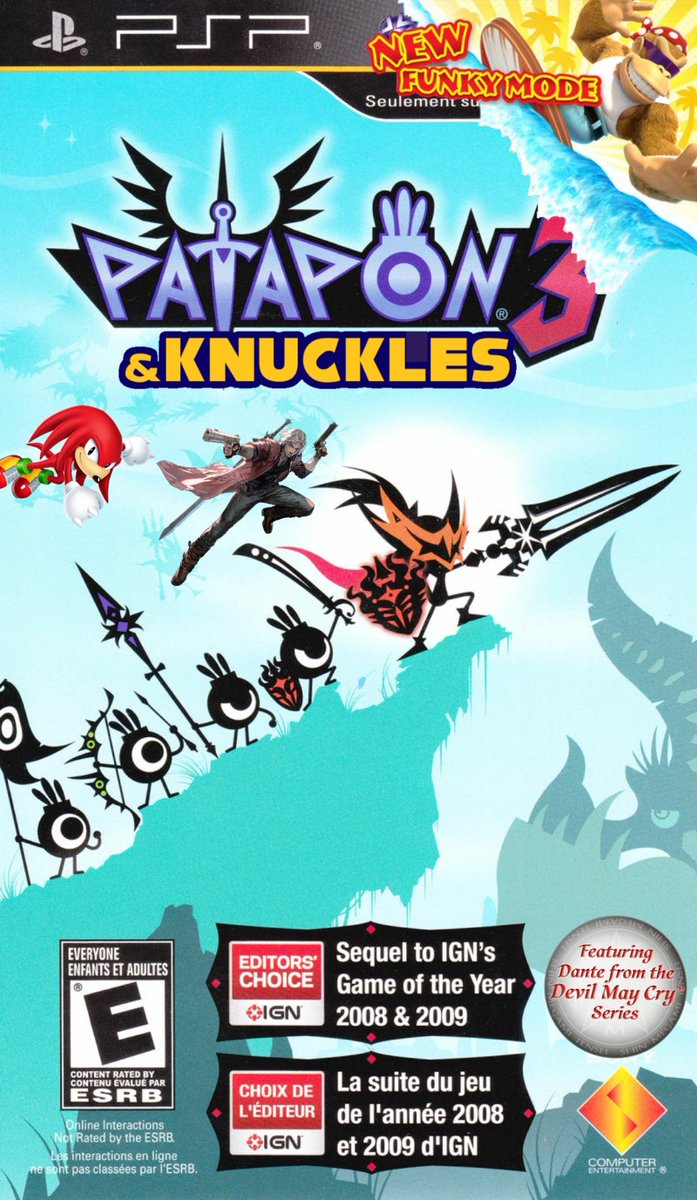 ESP: No se por que hice esto, pero lo hice

ENG: I don't know why I did this, but I did it

#Patapon #Patapon3 #AndKnuckles #FeaturingDanteFromTheDevilMayCrySeries #NewFunkyMode #meme