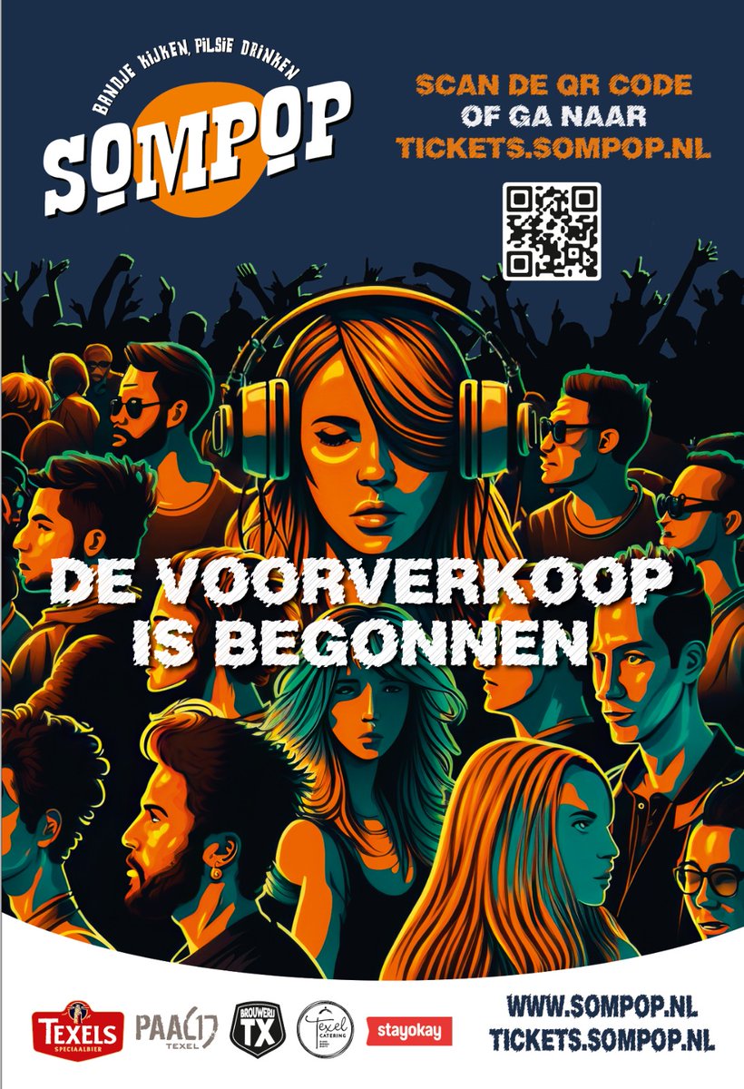 sompoptx's tweet photo. De voorverkoop is begonnen. Deze houdt ook weer op, dus bestel snel en tot 1 juli, tot SomPop https://t.co/EY2fDZRfZr #Texel #sompop23 #festival https://t.co/mhYgO4wgDG