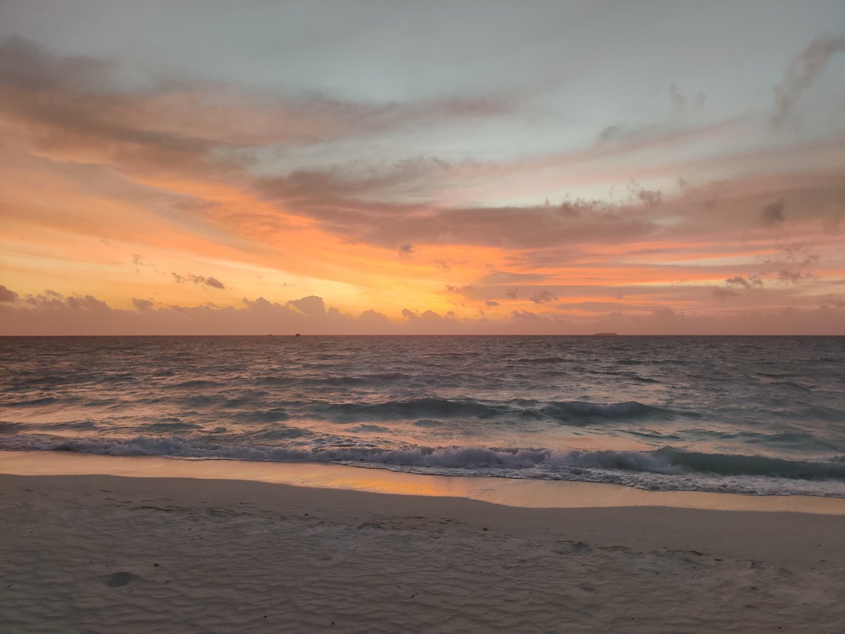 hungryexplorer_'s tweet photo. Sharing photos of a mesmerizing view sea in the Maldives during sunset. Truly a visual Journey to paradise.

#sunset #nature #photography #sky #travel #love #sunsetphotography #naturephotography #maldives #meeru #paradise #beach #beachlife #sun #island #sea https://t.co/0t69GpuJ6I