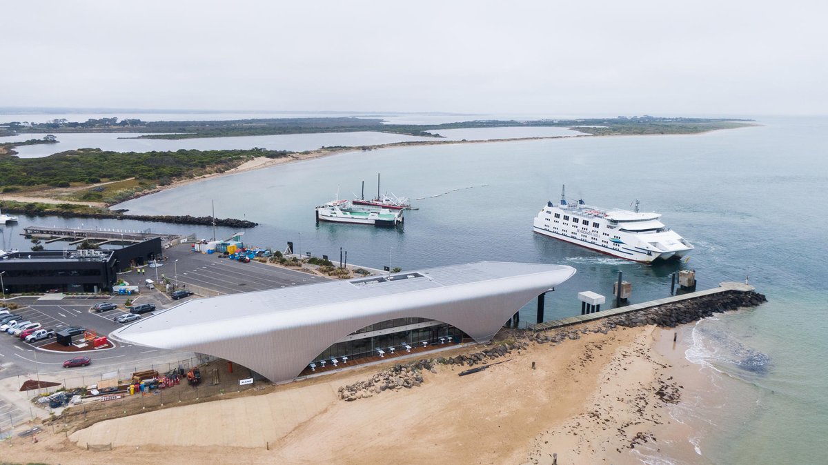 searoadferries's tweet photo. Our Queenscliff Ferry Terminal, designed by F2 Architecture, has made the 2023 Victorian Architecture Awards shortlists! 

We also thank Kane Constructions Pty Ltd for their incredible work on building this project. 

Stay tuned for updates on the Victorian Architecture Awards. https://t.co/fbwjrxjqBm