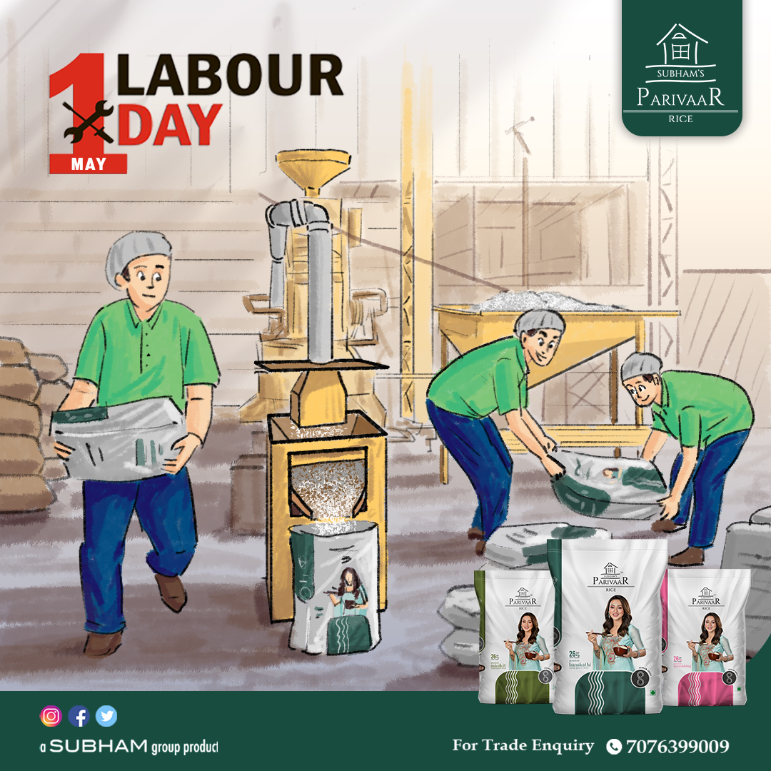 Happy Labor Day! We salute the hardworking individuals who make our rice possible. Thank you for all that you do!
#SubhamsParivaarRice #LaborDay #InternationalLabourDay #mimichakraborty #workersday #GoodFoodBringsFamiliesTogether #rice #delicious #familyfoods #IndianRice