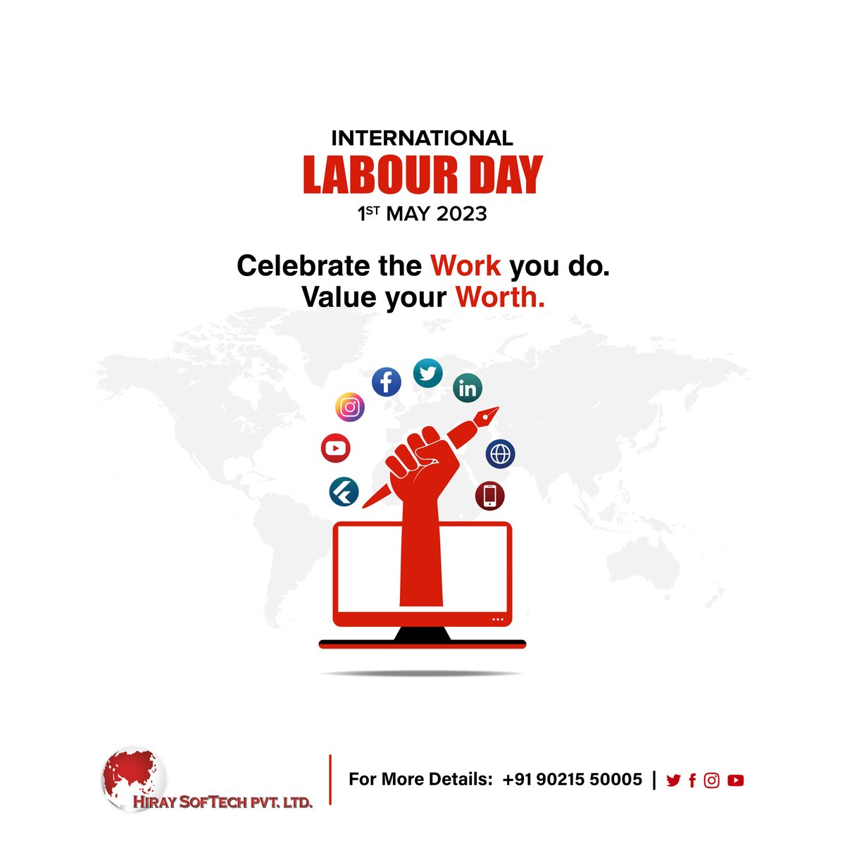 hiraysoftech's tweet photo. #hiraysoftech
Solidarity, Unity, Equality: Celebrating the Workers of the World on International Labor Day.
#MayDay #InternationalWorkersDay #SolidarityForever #FairWages #BetterWorkingConditions #WorkersRights #SocialJustice #UnionStrong #LaborDay2023 #WorkersUnite https://t.co/8MwA5aOZZY