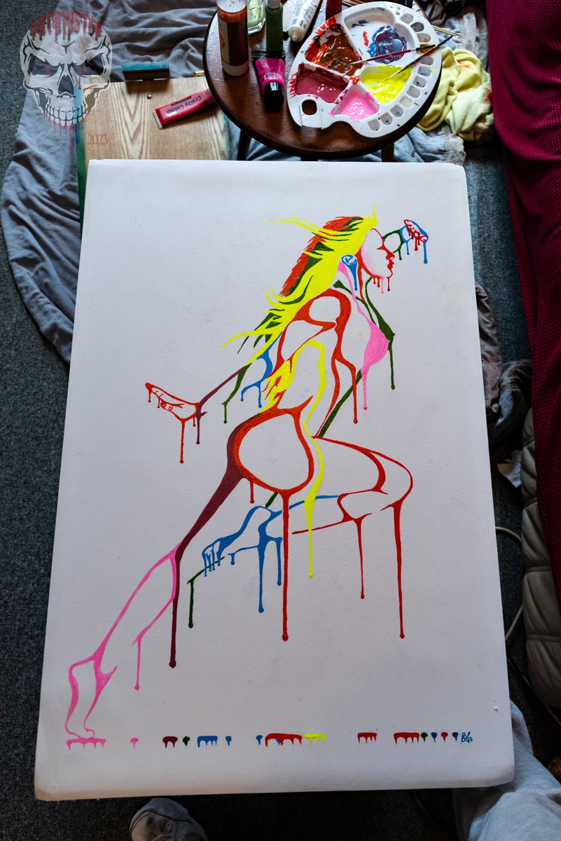 tricklang1's tweet photo. Acrylic on canvas, #art #acrylicpainting #painting #figurepainting https://t.co/fGcyG4Dmbe