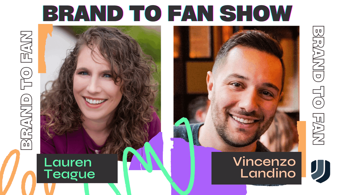 LaurenTTeague's tweet photo. Brand to Fan Show Ep. 14 is live! 🎉 Join me and Vincenzo Landino as we talk about the power of video content, building a personal brand, and his F1 fandom 🏎️  Listen now at https://t.co/AF1myMLzEl #brandingtips https://t.co/8BuSedsAOV