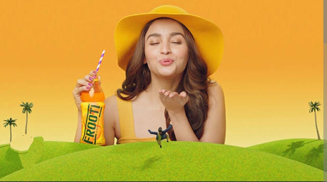 Has anyone seen the new @Frooti ad during the IPL match? I wonder why they used coconut trees in the background 🤔🫢 for an mango juice product... #mangofrooti #marktingads #tvads #advertisement