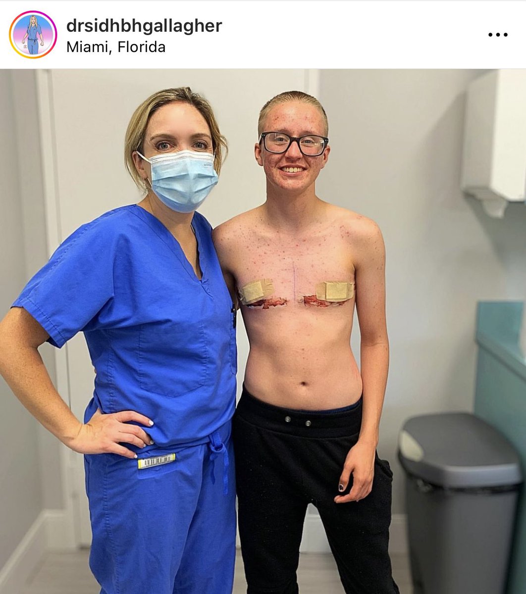 DrLoupis's tweet photo. This woman is a butcher! Making a whole lot of money on “gender affirming surgery”. When will they take her licence away? https://t.co/kJOi4W19jT