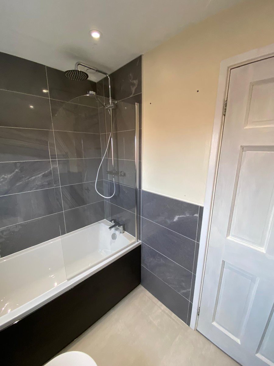 A stunning bathroom recently completed by our wonderful installation team. We supplied and installed the entire bathroom suite; tiles; lighting; flooring; towel rail and we did all of this in just a week. #bathroomdesign #bathrooms #homedesigninspiration #shoplocal