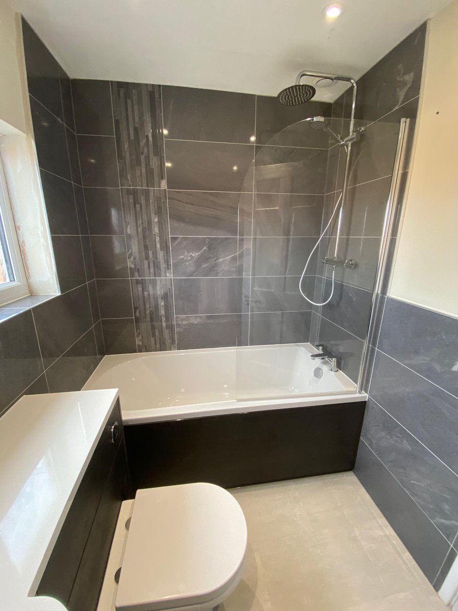 KKDesigns4's tweet image. A stunning bathroom recently completed by our wonderful installation team. We supplied and installed the entire bathroom suite; tiles; lighting; flooring; towel rail and we did all of this in just a week. #bathroomdesign #bathrooms #homedesigninspiration #shoplocal