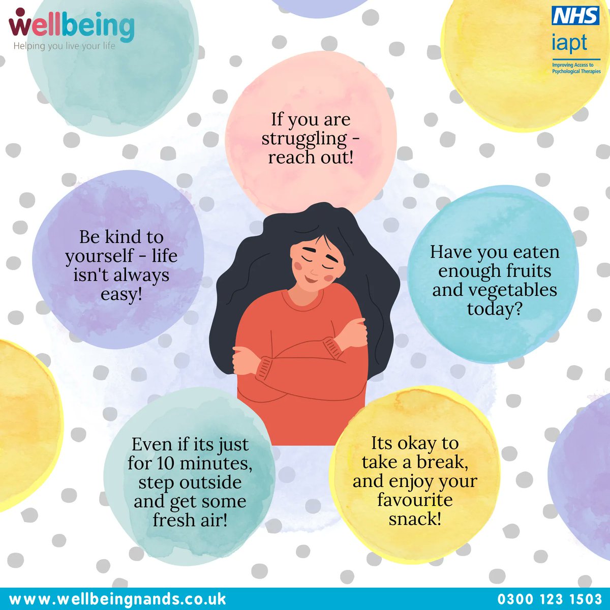 NandWTT's tweet photo. Here are some mental health reminders!
Reach out through our website https://t.co/x3vKzNqz8a
#mentalhealth #selfrefer #wellbeing #nhs #support #selfcare #bekind https://t.co/a9wJHyptuy