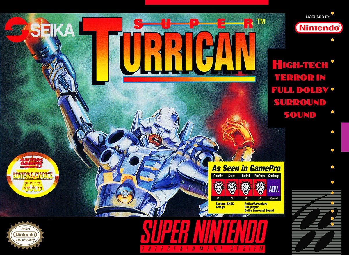 GamersarIo's tweet photo. Super Turrican is celebrating anniversary! Today (2023-5-1) makes 30 years since the game was originally launched.

#SuperNintendoEntertainmentSystem #WiiShop https://t.co/zGFLSFXJi0
