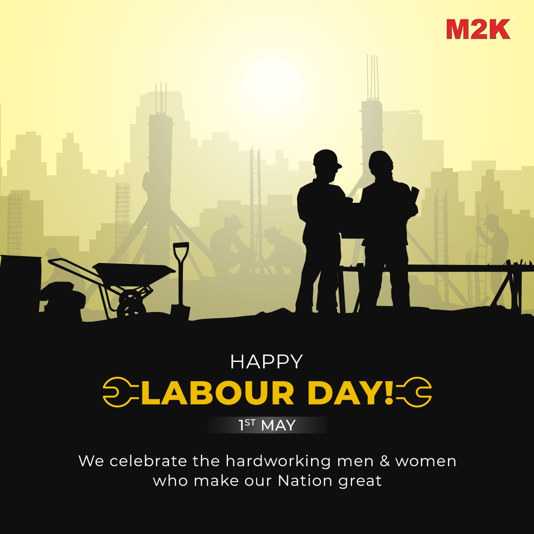 india_m2k's tweet photo. Labour Day reminds us of the immense contribution made by the Indian workforce. At M2K, we are proud to be a part of this hardworking community, dedicated to building a better tomorrow.

#M2KIndia #M2K #M2KGroup #M2KProperty #InternationalLabourDay #LaborDay #MayDay #WorkersDay https://t.co/tJXgRBXnBl
