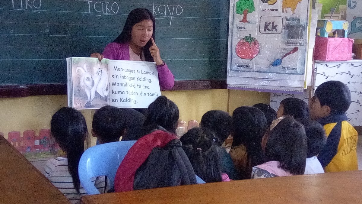 TeacherChed's tweet photo. I observed Mother Tongue classes where teachers read stories about local folklore using Kankanaey language. The excitement and engaging discussions urged me to pray hard that the MT subject stays  #depedkeepthemothertongue #ImproveNotRemovetheMotherTongue https://t.co/azZJ7tv8FQ