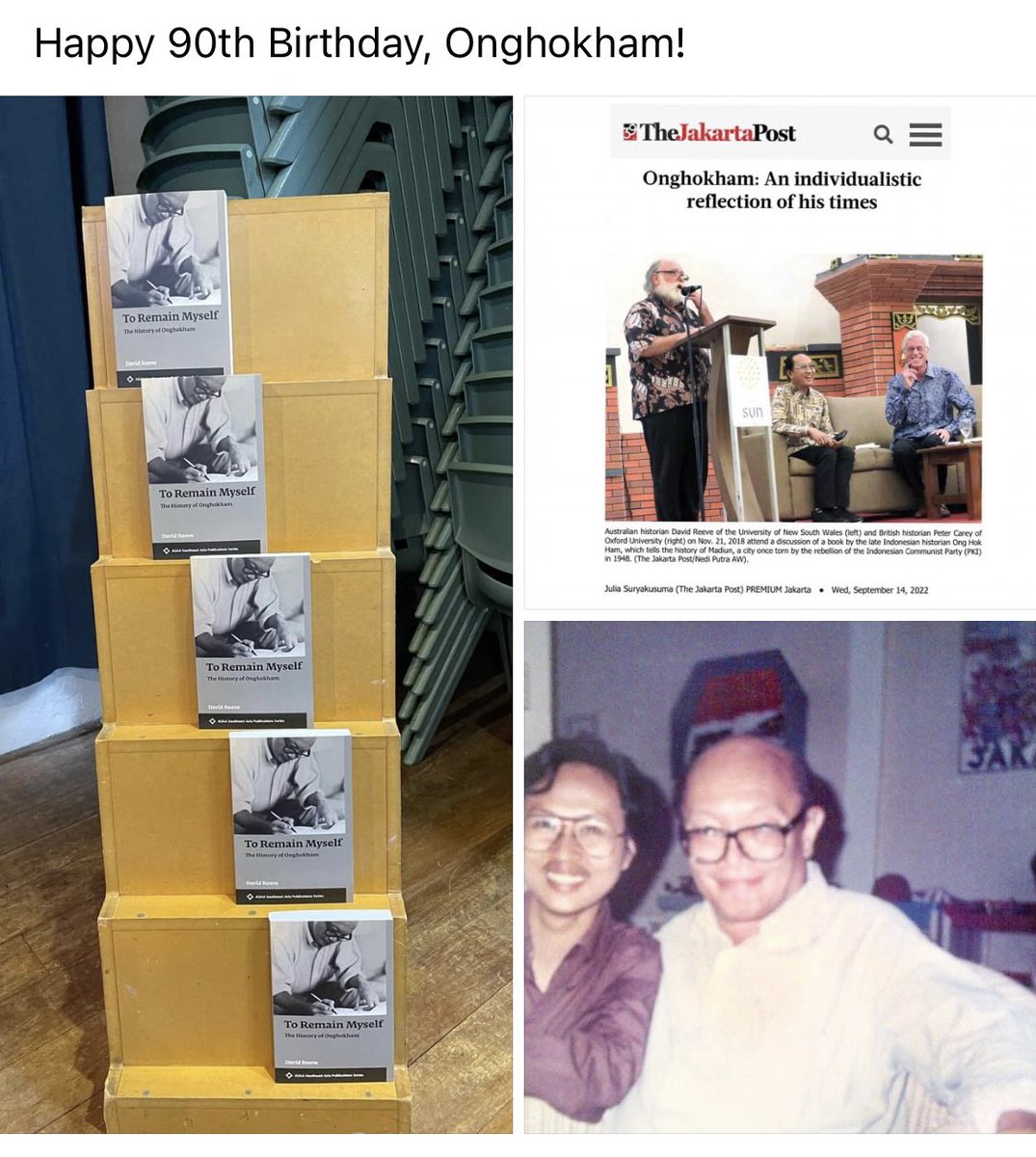 instagram.com/p/Crrz7TLPCve/…

Happy 90th Birthday #Onghokham ! #indonesianHistorian #indonesianpublicFigure #sejarawanIndonesia #indonesia