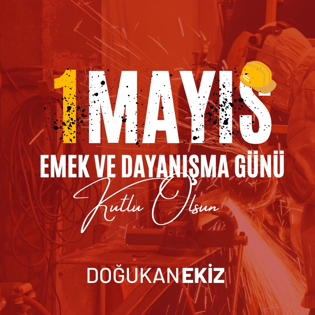 Emeği ve alın teriyle yaşam mücadelesi veren tüm işçi ve emekçilerin bayramını kutluyorum.
 #1Mayıs işçinin, emekçinin bayramı!
