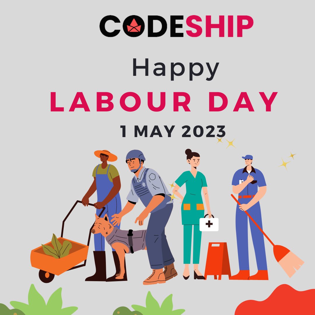 Codeshiptech's tweet photo. Greetings to our countless workers on International Labour Day.
Let us acknowledge their uncompromising hard work and efforts toward building the nation.
Happy International Labour Day.
Stay Connected:
Visit Website:https://t.co/afWTplzZEH
#labourday #workersday 
#ITCourses https://t.co/509rCFuVRc