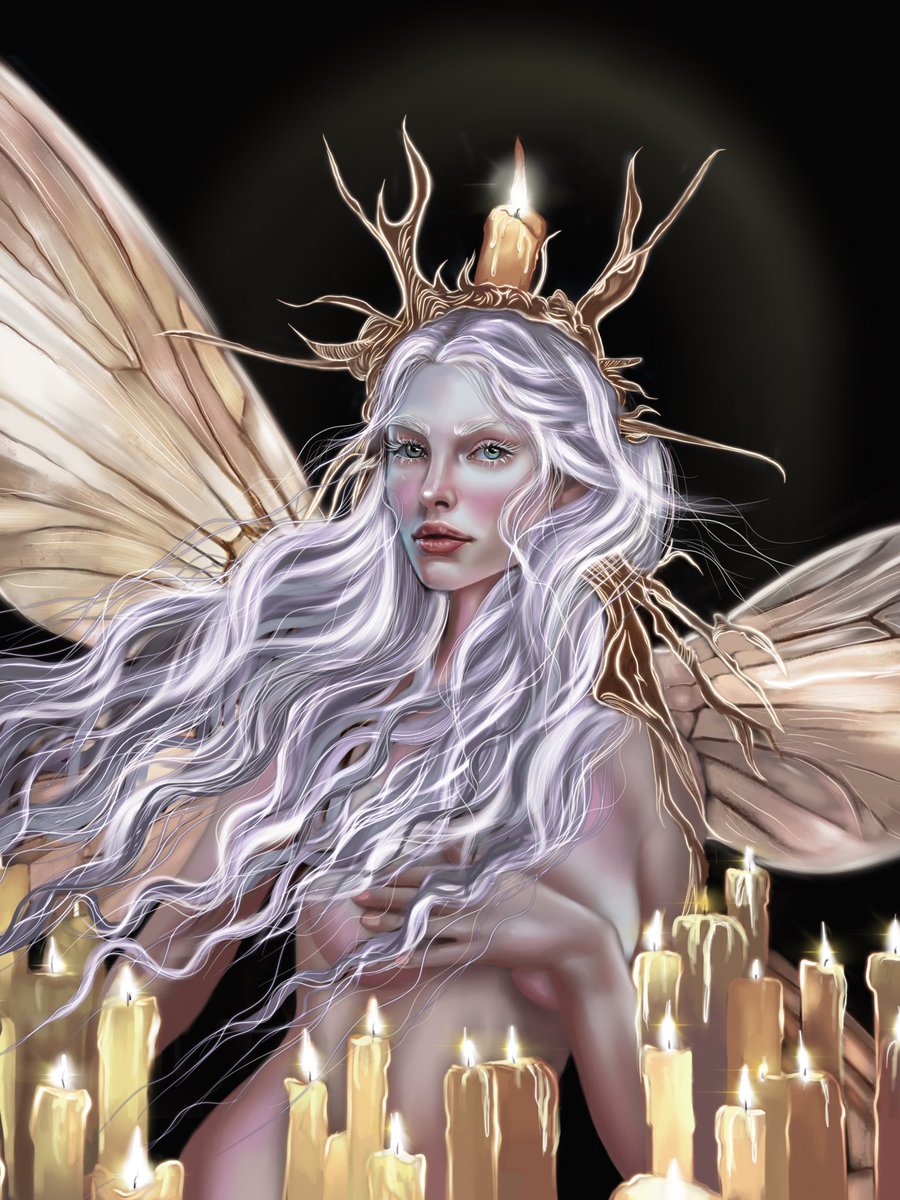 🕯Queen of light🕯
They had been without light for so long that the single lit candle was almost too bright to look at. The flame flickered in that vulnerable way fire does, the nascent flame being pushed by a breeze from the newly opened door.
Price: 0.876 #eth 
Link📍📍📍📍📍