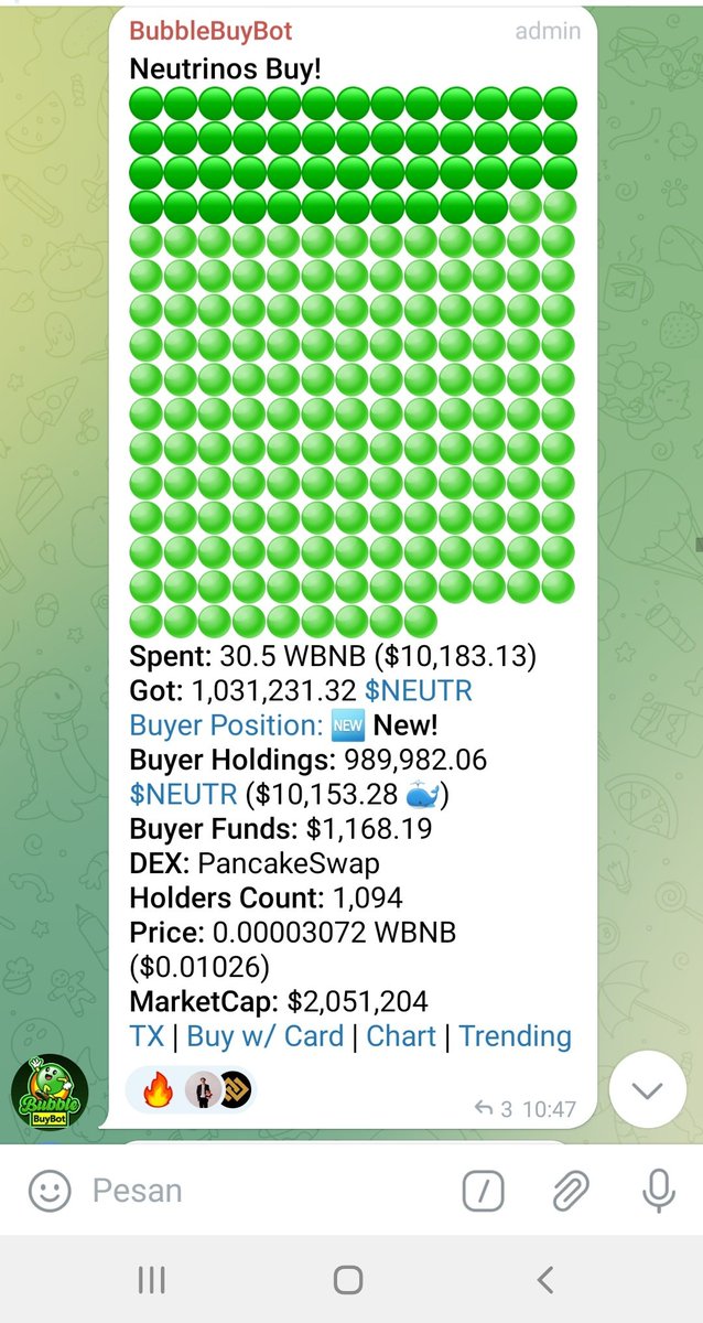 AyuSandi85's tweet photo. @rovercrc Not a meme coin, but worth to buy. Neutrinos. $NEUTR https://t.co/dH40w8y17w