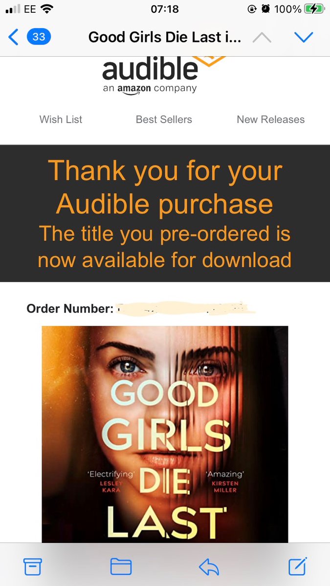 mrs_skb's tweet photo. @NJSimmondsbooks This is the kind of email I like to wake up to! 

Downloaded and giving me the motivation to go running asap. 

Congrats to you @NJSimmondsbooks 😊 🔥 🎧 📖 https://t.co/aUWI8zENVN