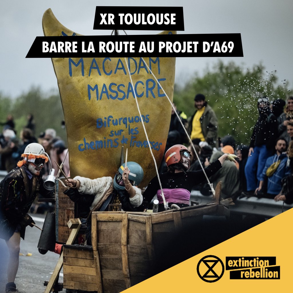 xrFrance's tweet photo. #SortieDeRoute face à l'#A69 !
#NoMacadam https://t.co/4arMH1NdbD