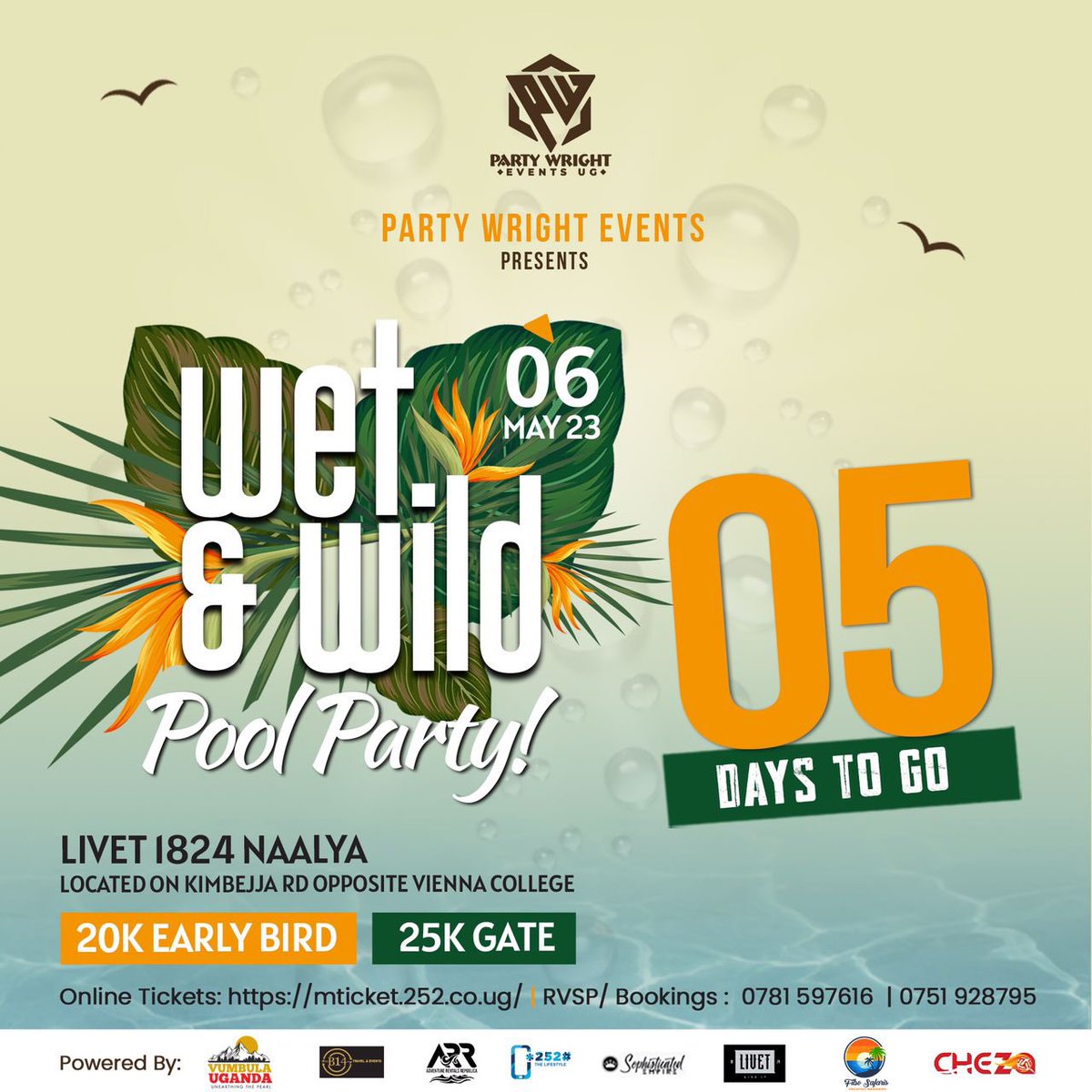 Ronnie_T_Nincez's tweet photo. Good morning ba guys let's go for wet and wild pool party on 6th May at LIVET 1824 NALYA at only
Early bird 20k
Gate 25k
Come with your gal friends 
#WetAndWild https://t.co/irkvqLs5P2
