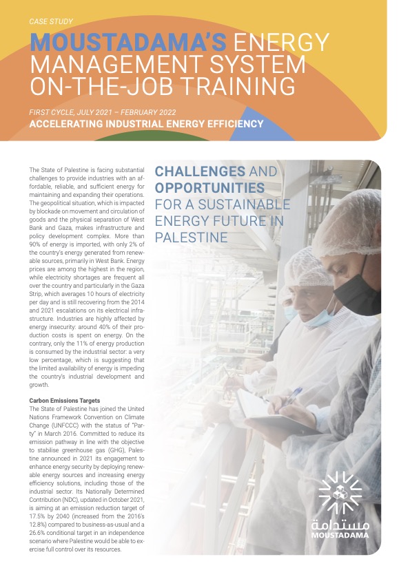 EEAccelerator's tweet photo. 🌱 How are industries in #Palestine becoming more competitive using #sustainableenergy?

Read our #casestudy to find out: https://t.co/44avM37zMo

@UNIDO @EUClimateAction @moustadama https://t.co/0mptBjVRD0
