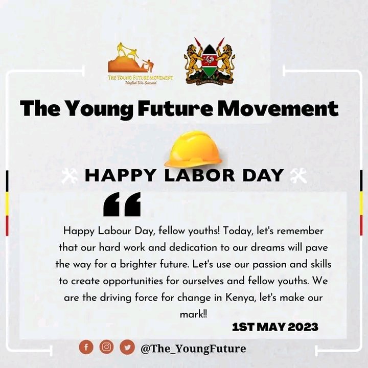 Happy Labour day 
#theyoungfuture