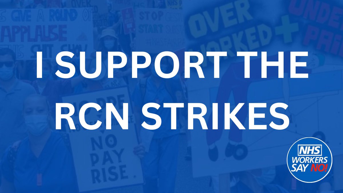#RCN members take to the pickets again today. Our fight is your fight. A win for us, is a win for patient safety and the future sustainability of the NHS. Please retweet if you stand with us 💙 #NHSStrikes #RCNStrike