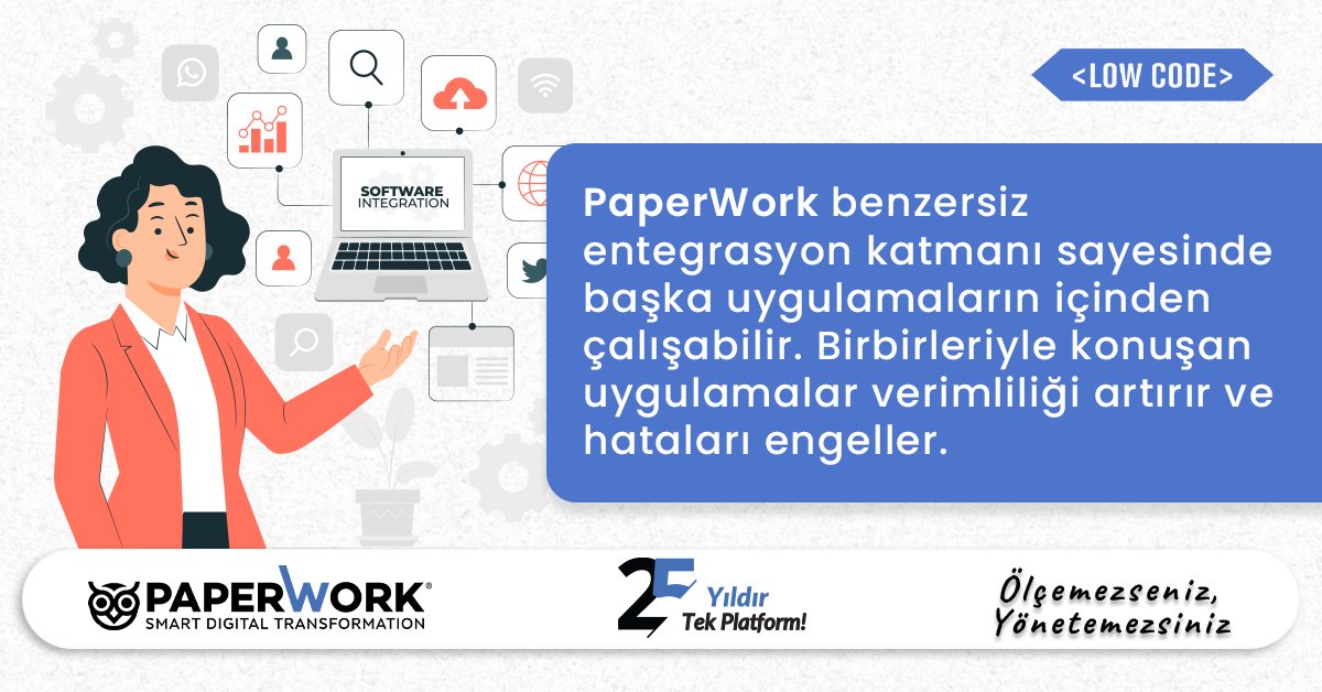 paperworkbpmtr's tweet photo. #PaperWork benzersiz entegrasyon katmanı sayesinde, başka uygulamaların içinden çalışabilir. Birbirleriyle konuşan uygulamalar verimliliği artırır ve hataları engeller.
https://t.co/TpwTKealg0
#dijitaldönüşüm #bpm #SAP #dokümanyönetimi #işakışı #LowCode #tekplatform https://t.co/DVQLMNVx4F