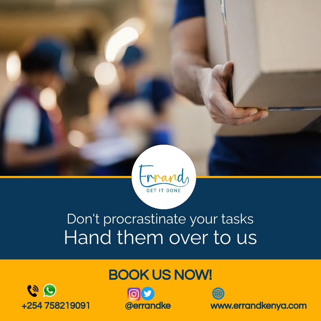 Procrastination is the thief of time. Don't let yours be stolen. #errandkenya #errands #errandservice Ruto Azimio University of Eldoret.