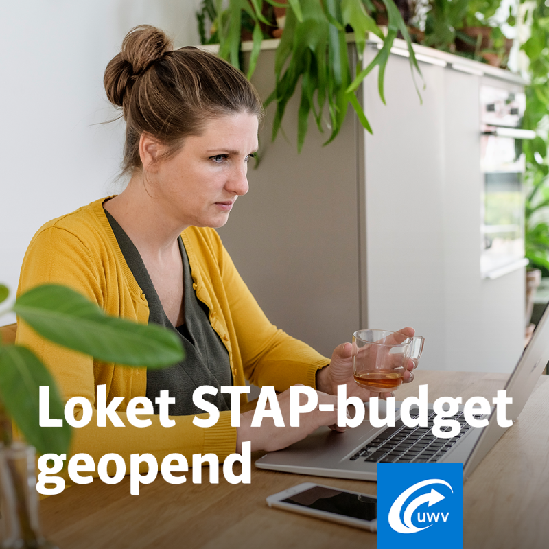 UWVnl's tweet photo. Vanaf 10.00 uur vandaag kan het STAP-budget weer worden aangevraagd via het online loket of op een van onze kantoren. Met het STAP-budget kunnen werkenden en werkzoekenden tot €1.000 subsidie krijgen voor een training, cursus of opleiding. Meer lezen? Bezoek de link hieronder ⤵