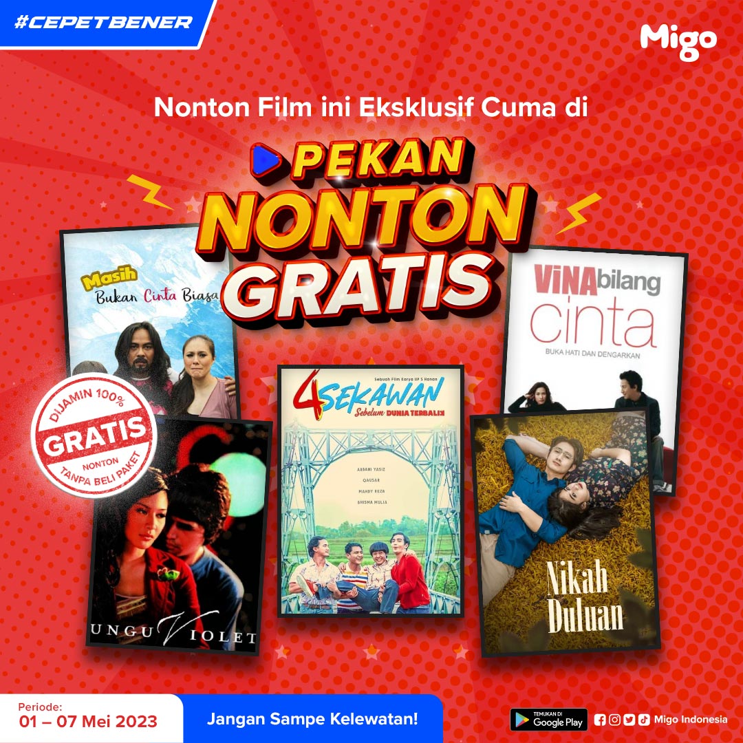 MigoIndonesia's tweet photo. Download dan nonton beragam konten terbaik pilihan di Migo secara GRATIS tanpa beli paket. Yuk cobain sekarang!🤩

Informasi lebih lanjut >> https://t.co/EjY9lLg5fR https://t.co/NbhlvDtnbU