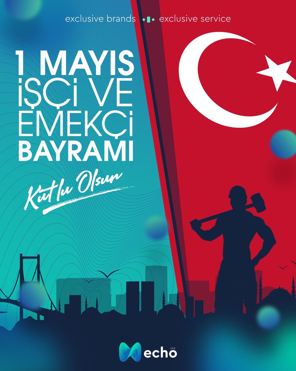echo_ccs's tweet photo. 1 Mayıs İşçi ve Emekçi Bayramı kutlu olsun! #1Mayıs #İşçiBayramı #EchoCCS https://t.co/RDYVT4xJRp