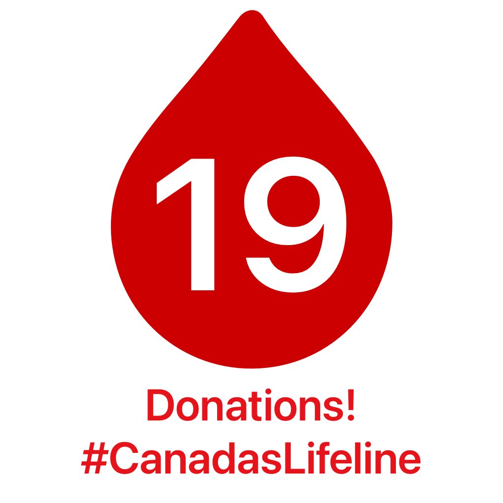 KawaRammo's tweet photo. I've donated blood 19 times. You? It can take 5 donors to help 1 person in cancer treatment. Save a life! #CanadasLifeline https://t.co/JnkLovJgZ1