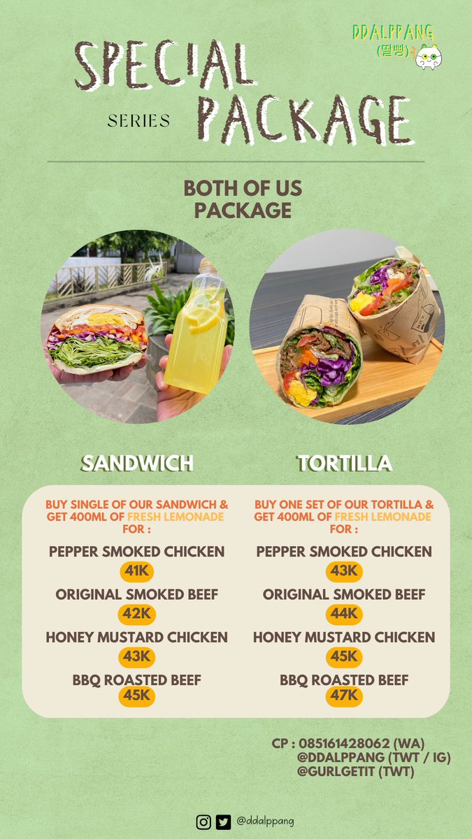 ddalppang's tweet photo. [OPEN PRE ORDER MAKANAN KONSER]❗️
Calling out for all of you who’s craving for some meals!🥪

Ddalppang will be serving at :
📍Red Velvet : R to V | Agust D Tour in Jakarta

Order here!
https://t.co/tJjvnno92l…

#SUGA_AgustD_TOUR #SUGA_AgustD_Jakarta #RtoVinJAKARTA #RtoVinJKT https://t.co/K0CnHkT4i3