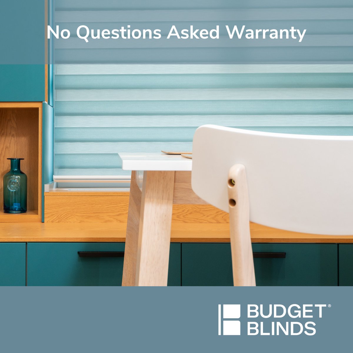 BudgetBlndsNCSD's tweet image. Our goal at Budget Blinds is to provide you with outstanding, customized window treatments for years and years to come. That's why we offer a No Questions Asked Warranty - leave the work and worrying to us! #BudgetBlinds #NoQuestionsAsked #Warranty #BestInTheBusiness