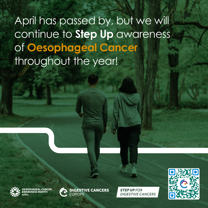 dice_europe's tweet image. April has passed by, but we will continue to Step Up awareness of #OesophagealCancer throughout the year!

Thank you to everyone who helped us amplify our #CancerAwareness campaign by walking &amp;amp; sharing information and resources about #OesophagealCancer.

👉digestivecancers.eu/oesophageal-ca…